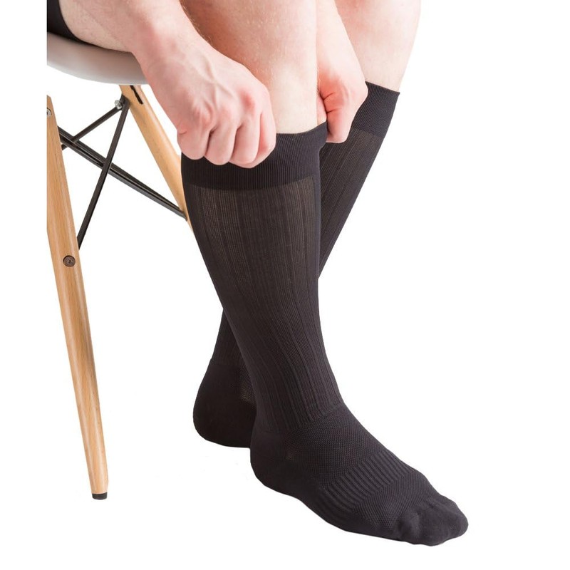 VenActive Men's 20-30 mmHg Compression Support Socks, Cushion Rib