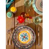 Euro Ceramica Zanzibar Double Bowl 16-Piece Dinnerware Set | Fine
