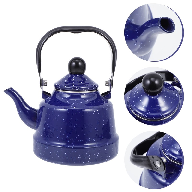 HEMOTON Enameled Tea Kettle with Handle Stovetop Tea Kettle Enamel