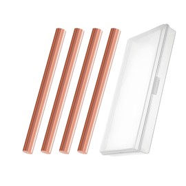 RRRST 4pcs Pure Copper Rods 5 mm x 100 mm, Length 100 mm, Diameter 8 mm, Copper Purity 99.9%, Round Rod Made of Pure Copper for Crafts DIY Jewellery Model