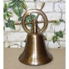 gr Maritime Ship Bell Brass Burnished Steering Wheel Ship House