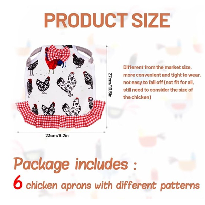 8 Pcs Chicken Saddle for Hens Wing Back Protector Elastic
