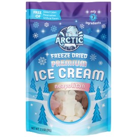 Arctic Farms Freeze Dried Premium Ice Cream That Does Not Melt (7 Ingredients) (2.5oz, Neapolitan)
