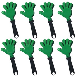 8PCS Cheerleader Big Hand Clappers Noisemakers 11 Inch Cheer Clappers Black and Green Noise Makers for Adult Sports Company Building