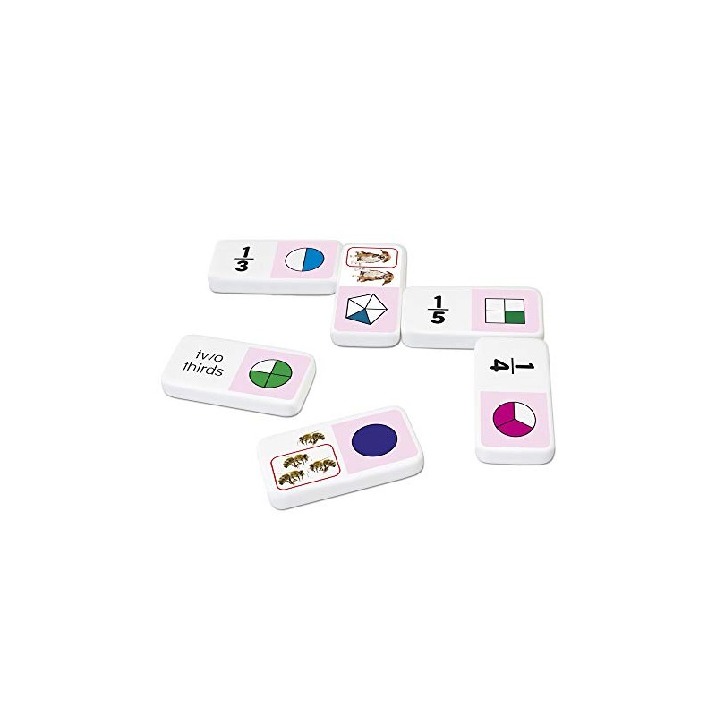 Junior Learning Fraction Dominoes Educational Action Games