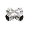 Beduan Cross 1/2" Male NPT Cast Pipe Fitting, 4 Way