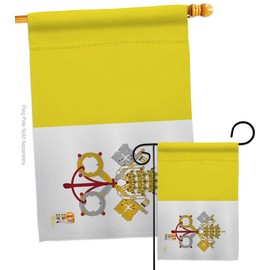 Americana Home & Garden S140251-BO Vatican City Flags of The World Nationality Impressions Decorative Vertical House 28" X 40" 13" 18.5" Double Sided Set Printed in USA