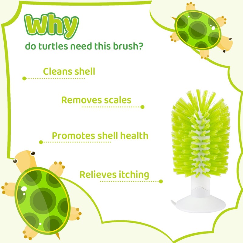 2pcs Turtle Brush with Suction Cup, Tortoise Shell Cleaning Scrub,