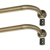 Lwiiom 2 Pack Wrap Around Curtain Rod for Windows 28-86",