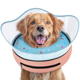 Supet Raised Inflatable Dog Cone Collar to Stop Licking, Soft Dog Cone Alternative After Surgery, Doggie Neck Donut Collar for Small Medium Large Dogs