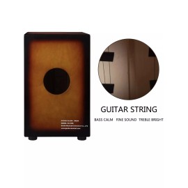 GECKOCajon BOX Drum-Wooden Percussion Box,w/Internal Adjustable Guitar Strings