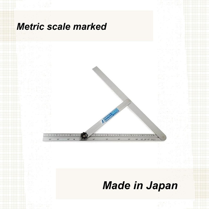 Shinwa Aluminum Sliding Bevel, 18 x 20 Inches, Anodized Aluminum