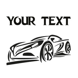 Customized Name Car Stickers for Wall - James Name Wall Decals with Racing Car for Boys - Decor for Boys Room Wall - Baby Boy Name Decals for Kids Room Decoration