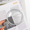 MAGDEPO 3X Handheld Magnifier 2-in-1 Crystal Clear Transparent Acrylic Magnifying