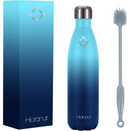 Hidranur Termo de Acero Inoxidable con Doble Aislamiento Térmico 25 Oz (739.33 ml), Botella de Agua con Tapa Hermética Antifugas, 24 Horas de Agua Caliente y Fría, Cepillo de Lavado Incluido (Verde, 25 Oz (739.33 ml))