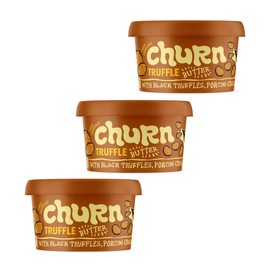 Churn Truffle Butter, Flavored Butter Churned with Organic Grass Fed (5.5oz, Pack of 3) - Non-GMO, Hormone-Free, Compound and Finishing