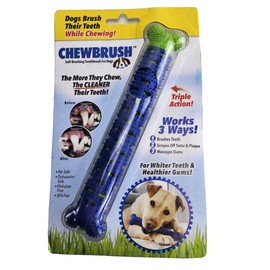 Chewbrush Dog Rubber Bone Toy Toothbrush Dental Oral Care BPA-Free Plaque Gums Tooth