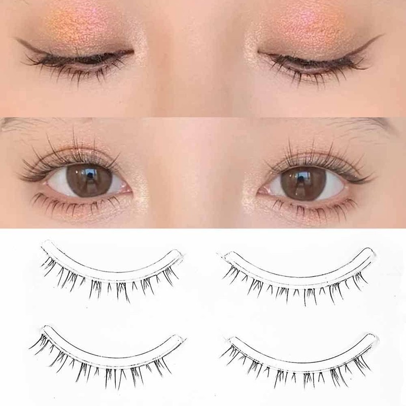 emotao Bottom False Eyelashes Natural Outer Corner Popular Handmade Actress