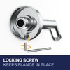 HammerHead® Solid Metal Shower Arm and Flange - 7.5 Inch