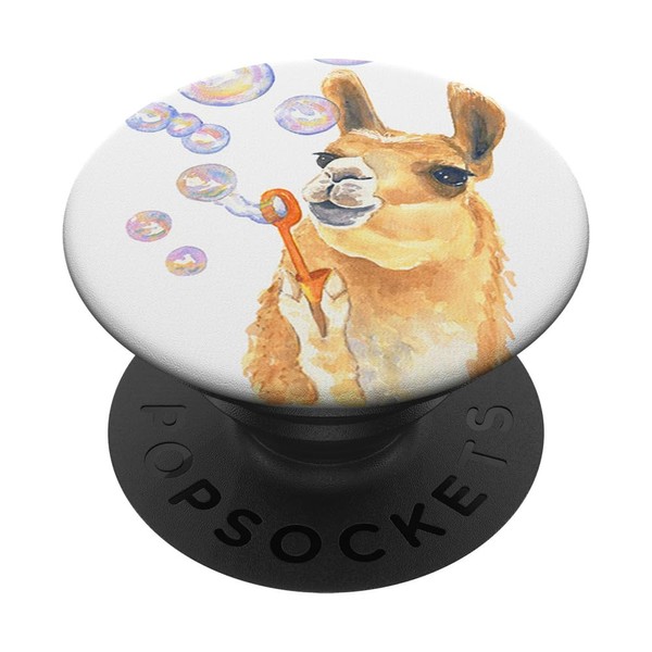 Cute Llama Bubbles Design For Llama Lovers on White PopSockets