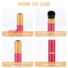 Pack of 2 Retractable Makeup Brushes, Portable Blush Brush, Liquid