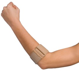 AT Surgical Moore Medical Tennis Elbow Brace for Men & Women, Tendonitis Elbow Brace & Strap Golfers Elbow Brace Beige - One Size Fits Most (2)
