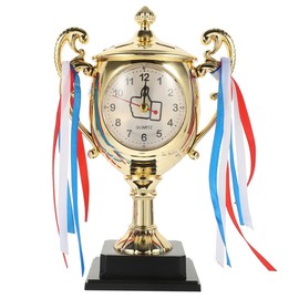 Trophy Alarm Clock Retro Silent Alarm Clocks for Office Bedroom Elderly Adults School Easy to Read Non Ticking