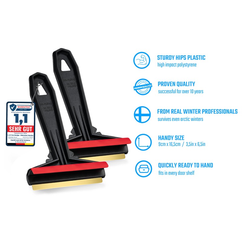 Car Ice Scraper Brass Blade - Fast, Easy & efficient