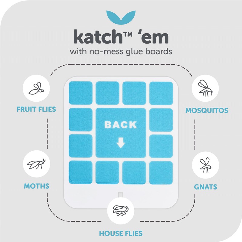 Katchy Plug-in Glue Board Refills (8 Pack) - Indoor Insect