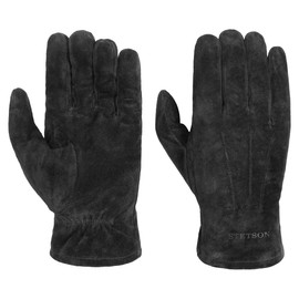 Basic Pigskin Leather Gloves Stetson men´s full-fingered (8 HS - black)
