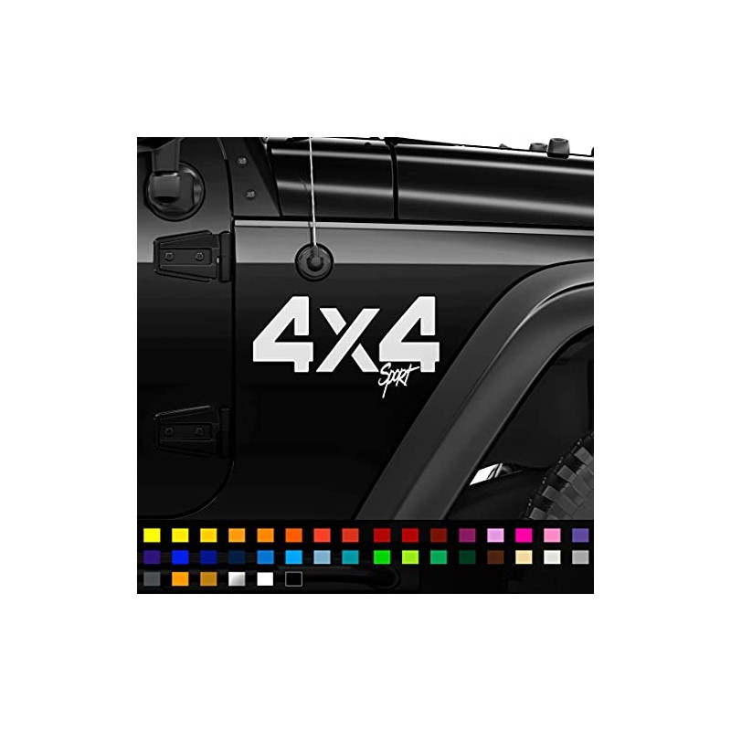 2X 4x4 Vinyl Decal Stickers Off Road AWD 4x4 Vinyl