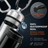 Ymcafmo 4 Pack Waterproof Metal Earplug Case with Keychain, Hard