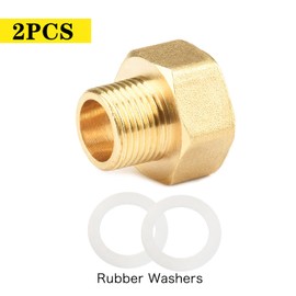 Two pieces reduction extension 3/8 external x 1/2 inner brass (3/8 to 1/2)