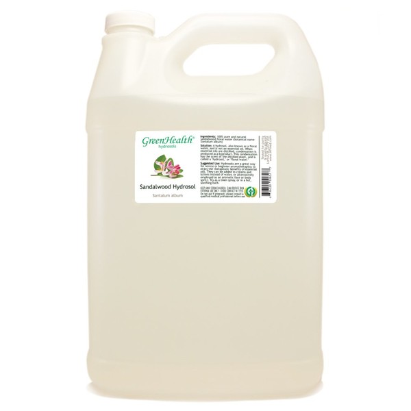 Sandalwood Hydrosol (Floral Water) - 1 Gallon Plastic Jug w/ Cap (NOT Oil)