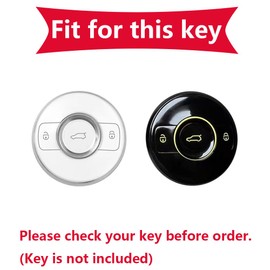 KUNIO Key Fob Cover fit for Mercedes Smart Fortwo 1 Brabus 1 fit for Mercedes Smart 2022 2023 Keychain Key Case Key Cover TPU Key Case Keychain Keyring C Black