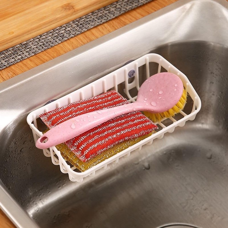 Calsgkspray Pink Multifunctional Drain Rack,Hanging Storage Rack Drain Rack Sink