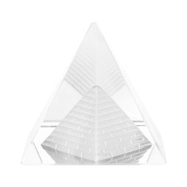 Walfront Crystal Pyramids Figurine, Pyramiden Figurine Statue Modell Silber, Feng Shui Handwerk Pyramiden Geschenk