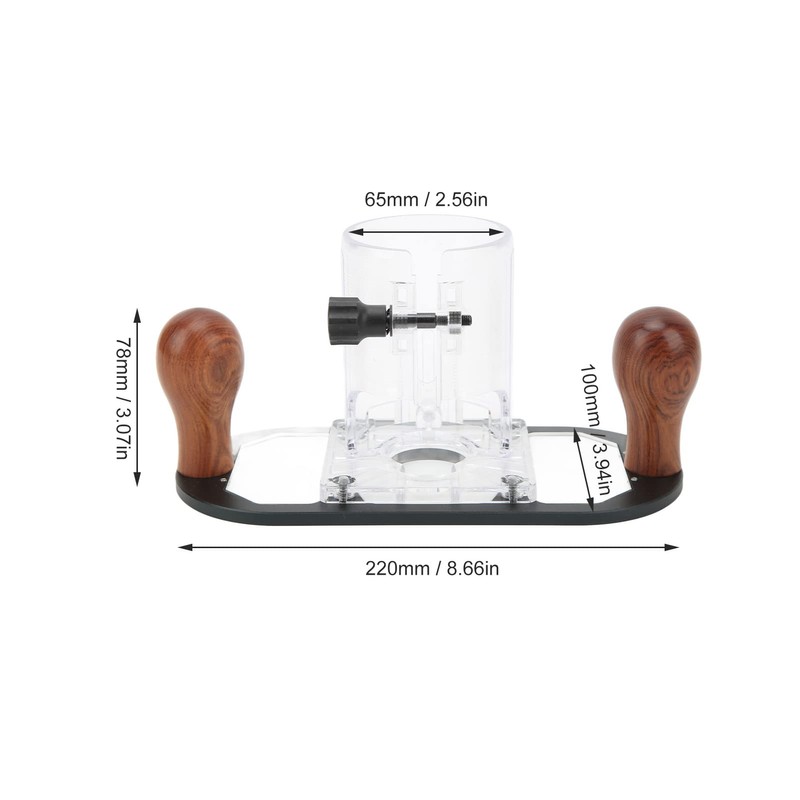 Handheld Router Plunge Base, Aluminium Alloy, Blackening Treatment, Circular Locking