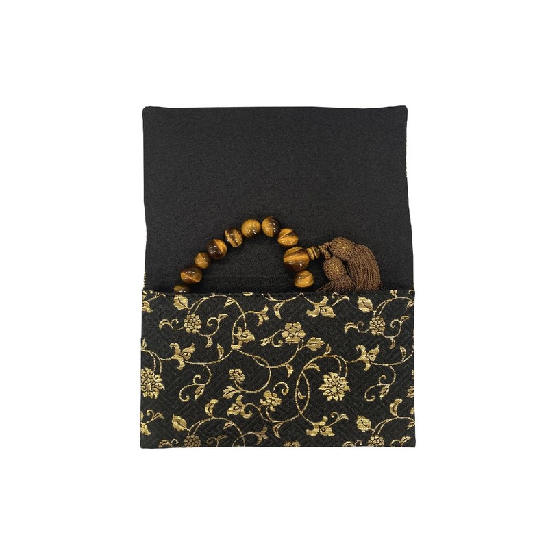 Golden Brocade Prayer Beads Case, Prayer Beads Bag, Prayer Beads