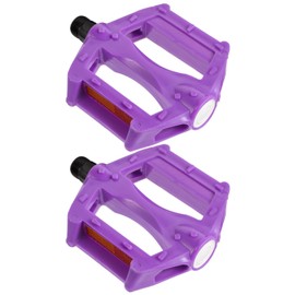 SUPVOX Bike Pedals 4 Inch, Replacement Mountain Road Bike Flat Pedal Kids Bicycle Pedals Cycling Parts Wide Platform Lightweight of Bicycle Pedals Purple