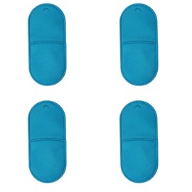 Ruwado 4 Pcs 3D Eye Patch for Glasses Black Soft Comfortable to Wear Adjustable Single Eye Masks for Adult Kids Treating Lazy Eye After Surgery Corrected Visual Acuity (Large, Blue)