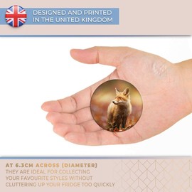 Destination Vinyl ltd Magnet for Refrigerator, Fridge - Cute Ginger Fox Autumn Wildlife for Office, Cabinet and Whiteboard, Magnetic Stickers, 8116