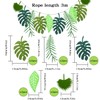 Dmnnlp 2 Pcs Green Palm Leaves Garland Bunting (6M In
