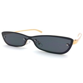 Glasses, Glasses, Glasses, Japanese Specifications, Metal Narrow, Cat Eye Sunglasses, Cool, Punk Locker, gold × smoke