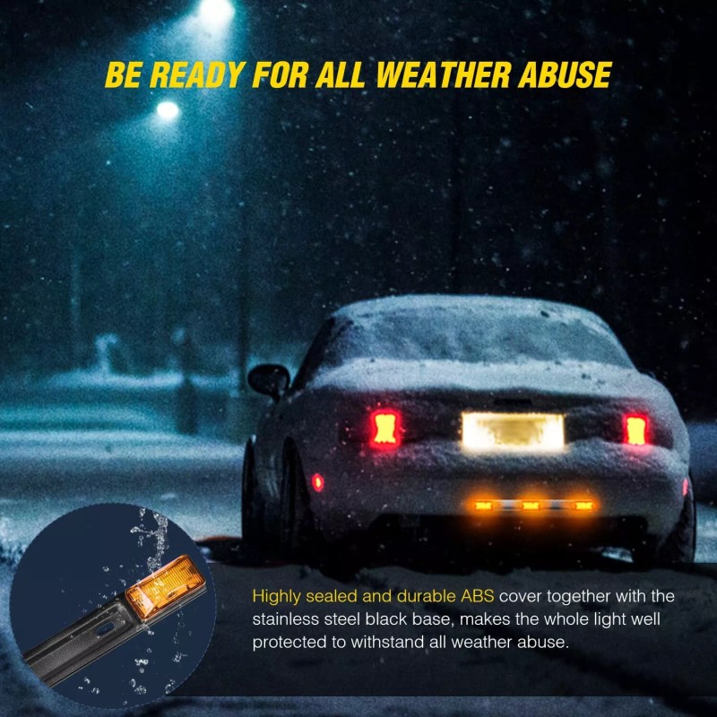 Nilight 9 LED Marker Tail Trailer Light Bar 14.2Inch 1PC