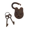 Artisan Owl Cast Iron Folsom Prison Padlock with 2 Working