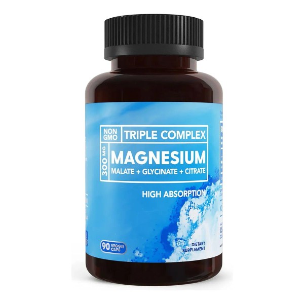 Magnesio Triple Complejo 300mg Soporte Muscular Nervioso