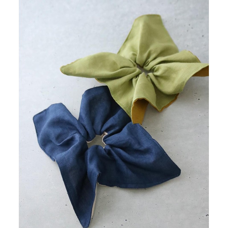 VINGTAINE HS-220-NY- Reversible Square Scrunchie Scrunchie Adult Square Reversible 2-Way