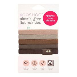 Kooshoo Plastic-Free Hair Ties - Earth Tints, 5 Pack