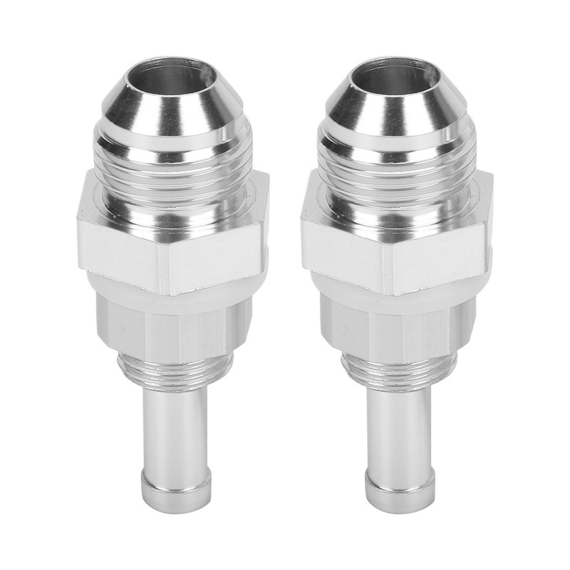 2pcs AN8‑3/8 Hose Barb Adapter Aluminum Fuel Pump Tank Fitting